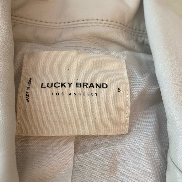 Genuine Leather NWT Moto Jacket Lucky Brand Small - Picture 2 of 3